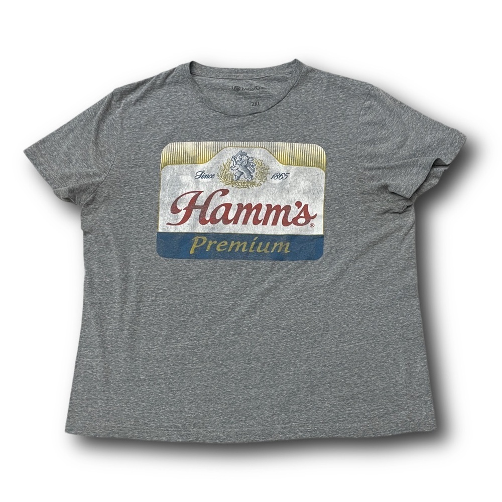 Hamm’s Premium Beer Minnesota Miller Coors gray graphic t-shirt - size